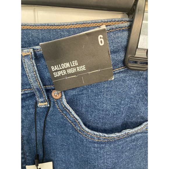 Express Balloon Leg Super High Rise‎ Jeans Size 6 - Picture 2 of 5